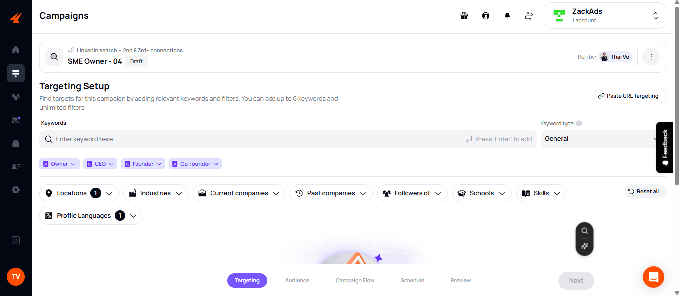 aimfox campaign